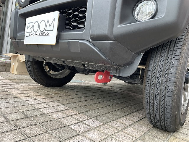 フロント、リヤ牽引フック、スズキJB64W／74W（ジムニー