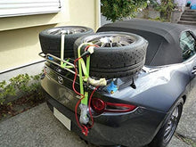 画像をギャラリービューアに読み込む, ユーノスマツダNA、NB、NC、NDロードスター用オプションパーツ【ホイール付タイヤ1本積載キット】(トランクキャリア用)